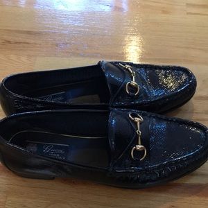 Black Gucci loafers
